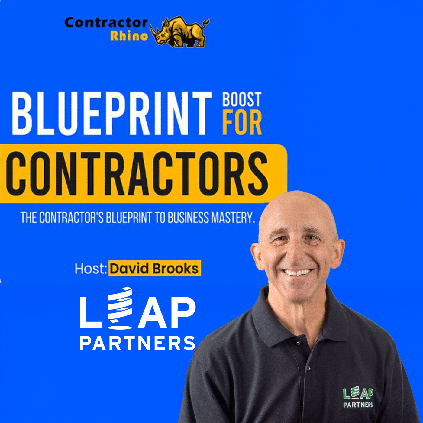a man in a blue shirt